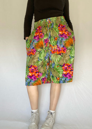 90's Floral Bermuda Shorts