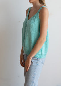 Turquoise Stretch Knit Tank