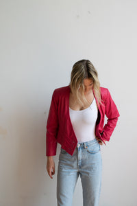 Neon Pink Leather Jacket