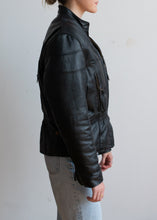 90's Black Leather Biker Jacket