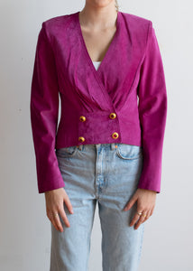 80's Pink Suede Jacket