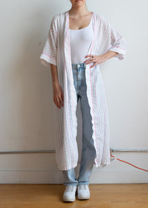 70's Pastel Striped Robe