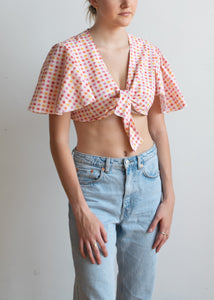Hand Made 70's Butterfly Sleeve Crop