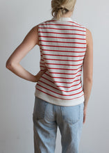 70's Red and White Striped Sweater Vest