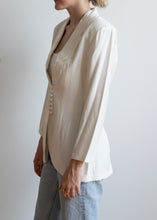 80's Ivory Cinched Blazer