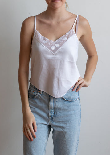 80's White Lace Camisole