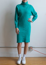 80's Turquoise Sweater Dress