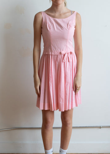 60's Pink Sleeveless A-Line Dress