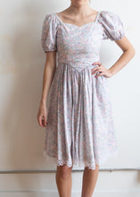 Vintage Floral Puff Sleeve Dress