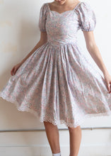 Vintage Floral Puff Sleeve Dress