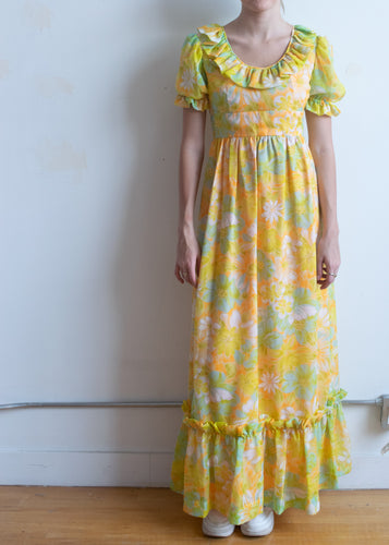 60's Handmade Floral Dress