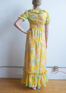 60's Handmade Floral Dress