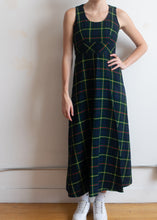 70's Wool Tartan Sleeveless Dress