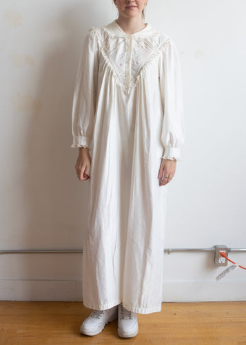 70's Ivory Maxi Nightgown