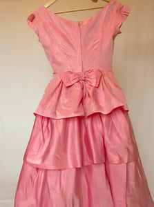 50's Pink Taffeta Gown