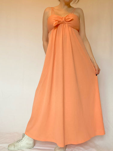 70's Peach Tank Dress