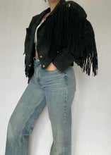 80's Black Suede Fringe Jacket