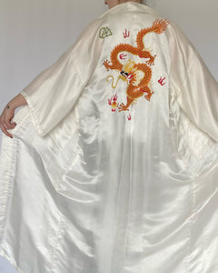 70's Golden Dragon Silk Robe