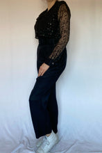 80's Black Belted Jumpsuit