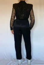 80's Black Belted Jumpsuit