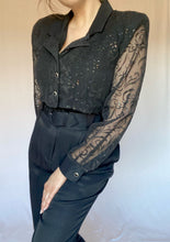 80's Black Belted Jumpsuit