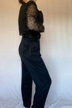 80's Black Belted Jumpsuit