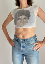 80's Michael Jackson Cropped Mesh Tee