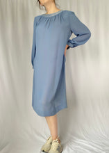 Vintage 70's Blue Semi-Sheer Dress