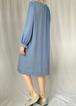 Vintage 70's Blue Semi-Sheer Dress