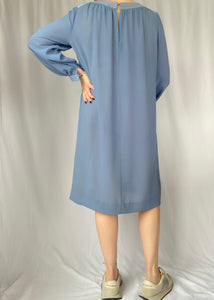 Vintage 70's Blue Semi-Sheer Dress