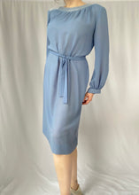 Vintage 70's Blue Semi-Sheer Dress