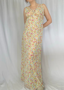 70's Floral Maxi Dress