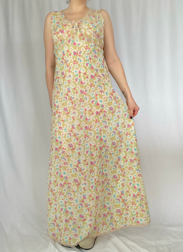 70's Floral Maxi Dress