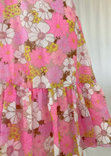 70's Pink Floral Maxi Dress