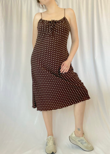 90's Polka Dot Midi Dress