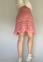 Pink Crochet Midi Skirt