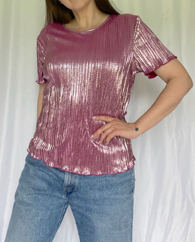 90's Pink Metallic T-Shirt
