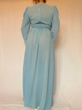 70's Powder Blue Maxi Dress