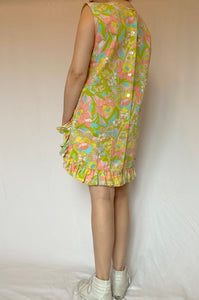 60's Pastel Floral Mini Dress