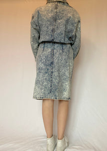 80's Acid Wash Denim Dress