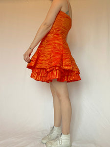 80's Orange Party Dress