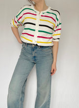 90's Striped Cardigan