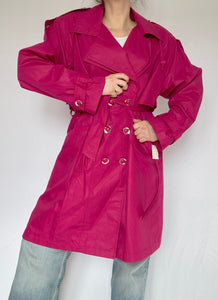 90's Pink Lightweight Trench Coat