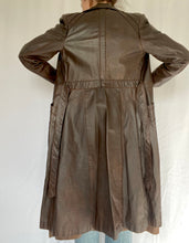 70's Brown Leather Trench