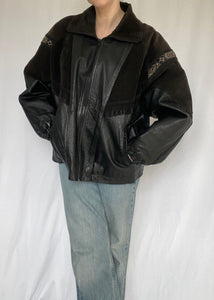 80's Black Leather Jacket