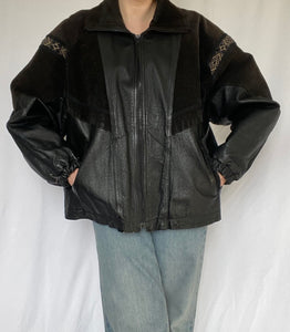 80's Black Leather Jacket