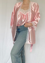 80's Pink Camisole Robe Set