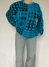 80s Blue Knit Pullover