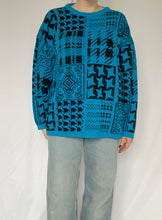 80s Blue Knit Pullover