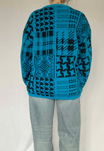 80s Blue Knit Pullover